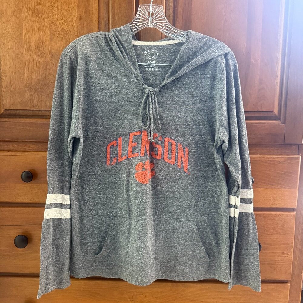 Blue 84 Clemson University Hoodie Women's Large Long Sleeve Lightweight College